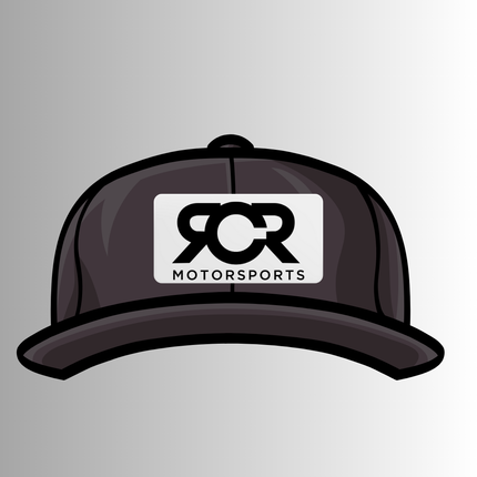 RCR Motorsports Flat Bill Blk/Blk Snapback HAT